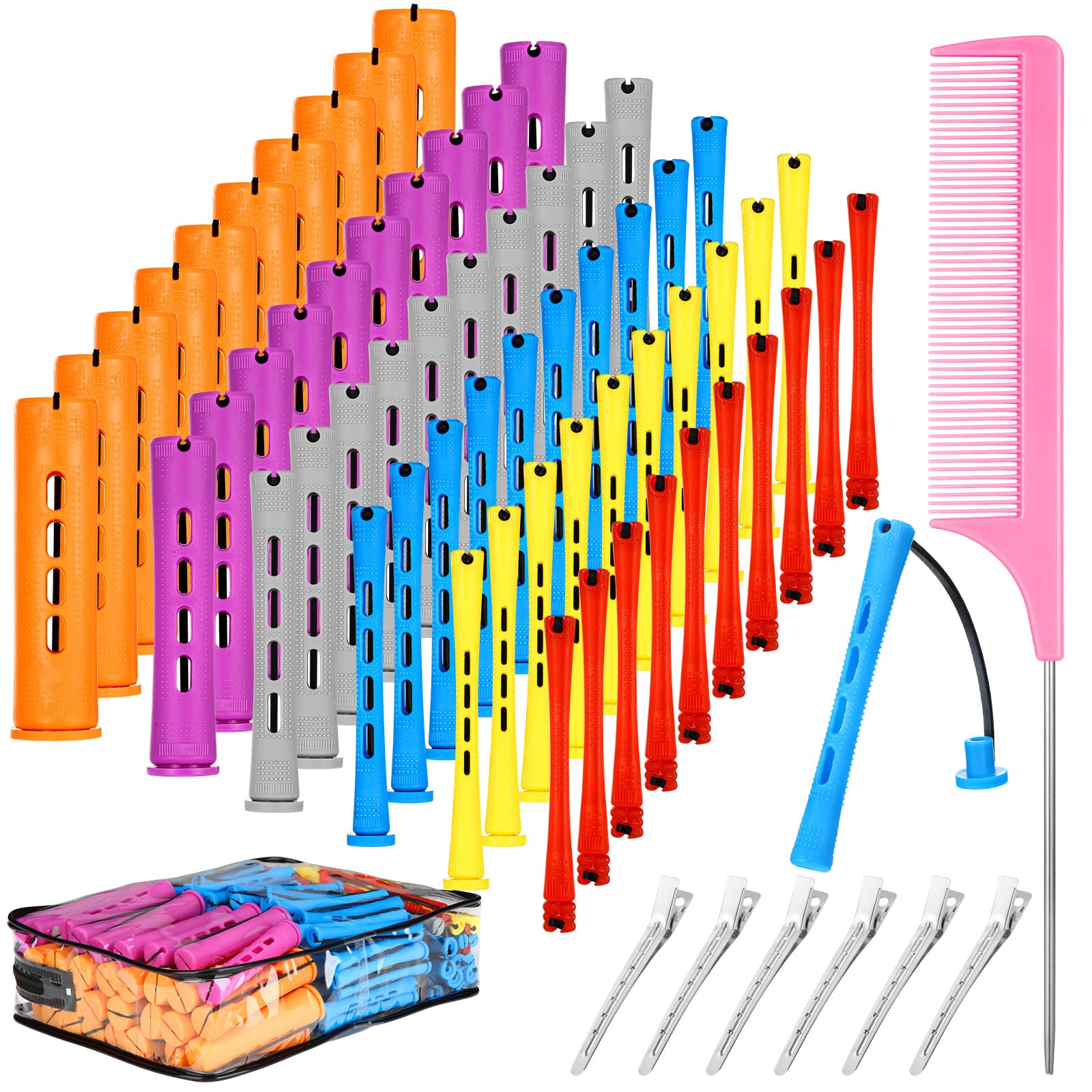 ProSuites 68-pcs hair perm rods set for versatile home and salon styling