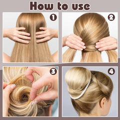 Prosuites assorted hair elastics in black brown and clear for daily styling.