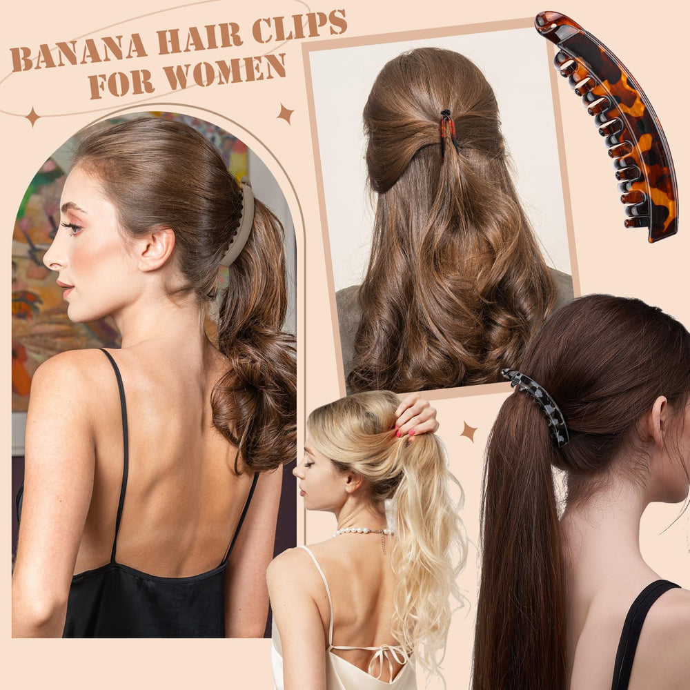 ProSuites clip banana beige, tono suave para un peinado sutil y pulido