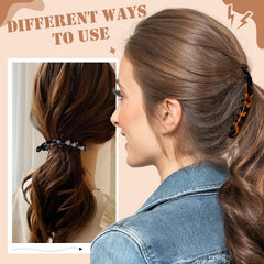 ProSuites clip banana kaki, combinación neutra para cabello claro y oscuro