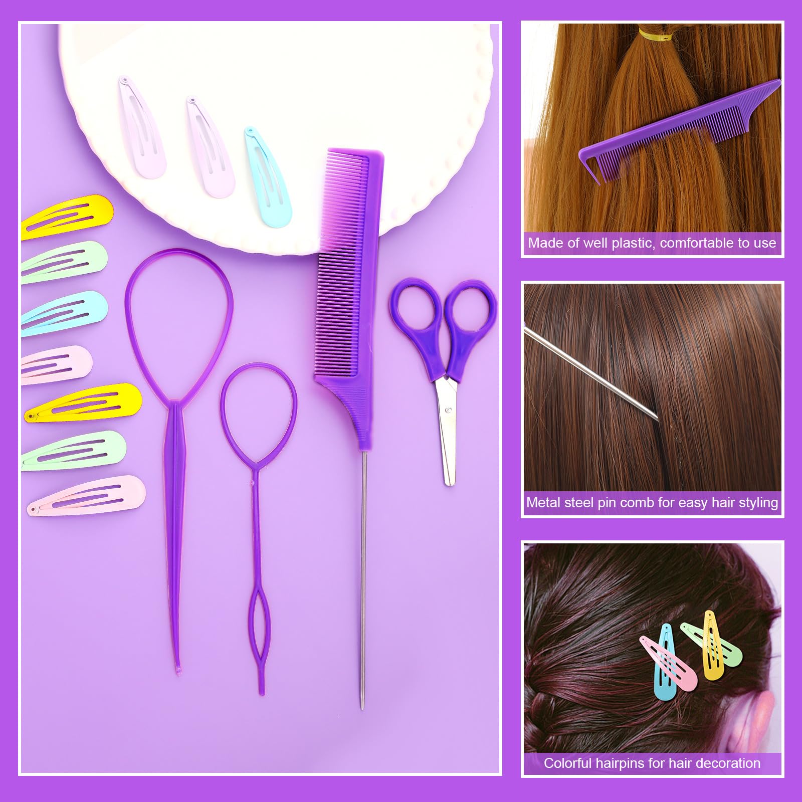 Prosuites elastic hair tie cutter safely removes bands without hair damage