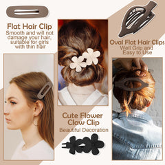 Prosuites flower flat hair clip highlighting delicate petals and secure clip