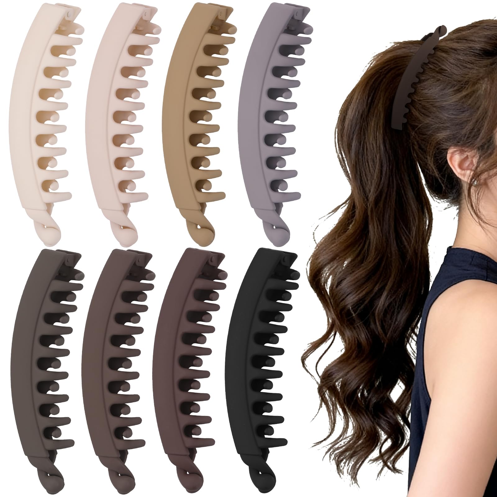 ProSuites pinza banana para cabello en ponytail, agarre firme todo el día.