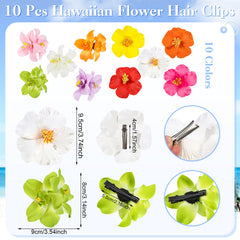 ProSuites pinzas flores hawaianas hibisco naranja, añade color vibrante a fiestas
