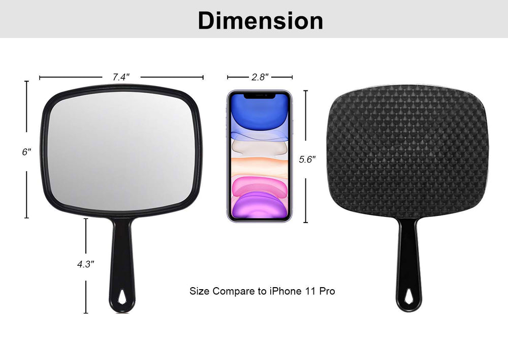 Protecle Hand Mirror offers an ultra clear surface with distortion-free viewing