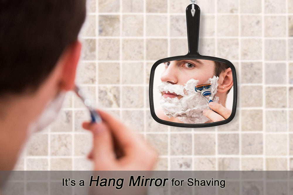 Protecle Hand Mirror has an ergonomic handle for comfortable long use