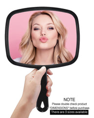PROTECLE Hand Mirror square black viewing surface for clear reflection.
