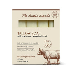 PROVENCE ESSENTIALS The Rustic Lands: lote de jabones con sebo de vaca para piel sensible
