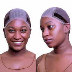 Prudenp Lace Wig Grip Cap with 4x5 transparent lace for natural look and secure fit.