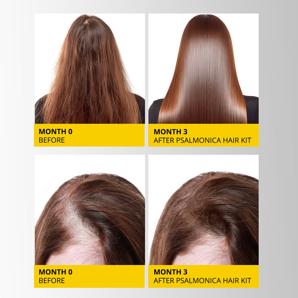 Psalmonica hair growth conditioner tube emphasizing nourishment for stronger strands