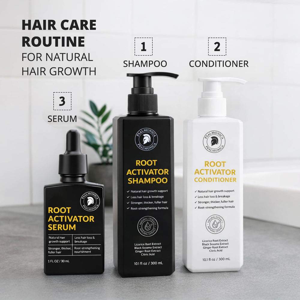 Psalmonica result shot suggesting fuller-looking hair after regular use