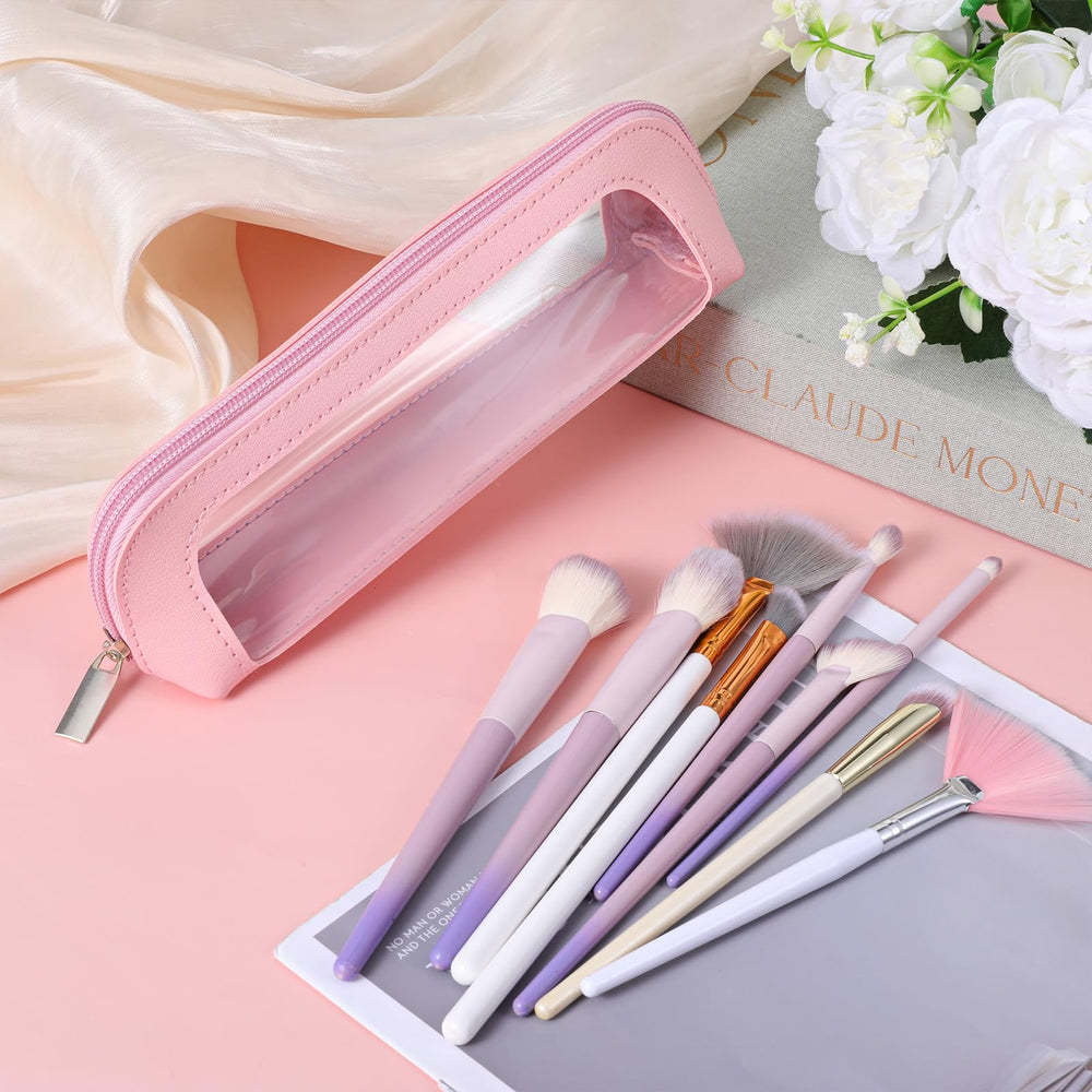 Psyqtsuary transparent design helps you see lipsticks, brushes, and foundations at a glance.
