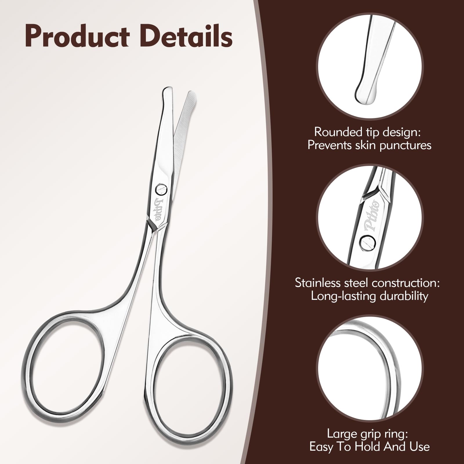 PTBTO Eyebrow Scissors case keeps tools organized and travel-ready.