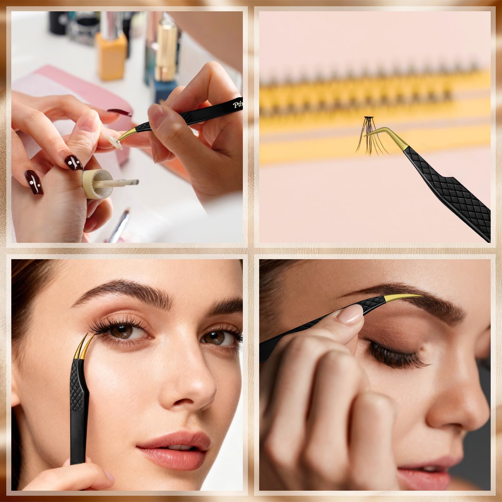 PTBTO travel-friendly lash tweezers kit compact setup