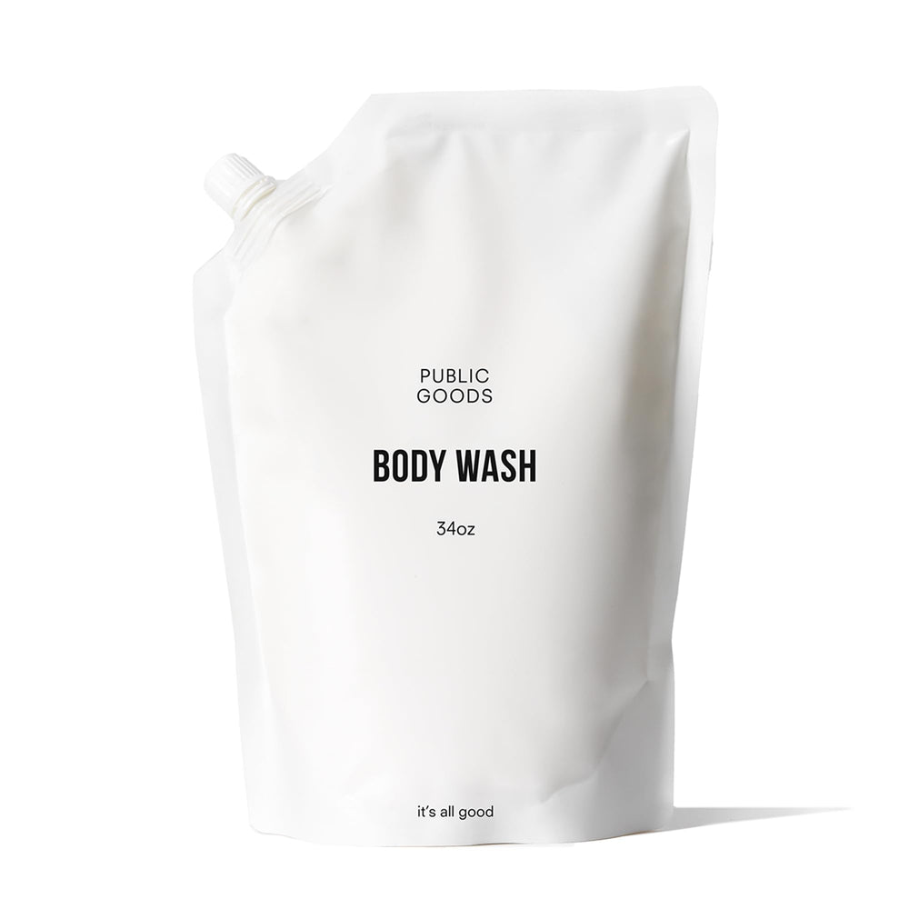Public Goods body wash bottle front for daily refreshing cleanse