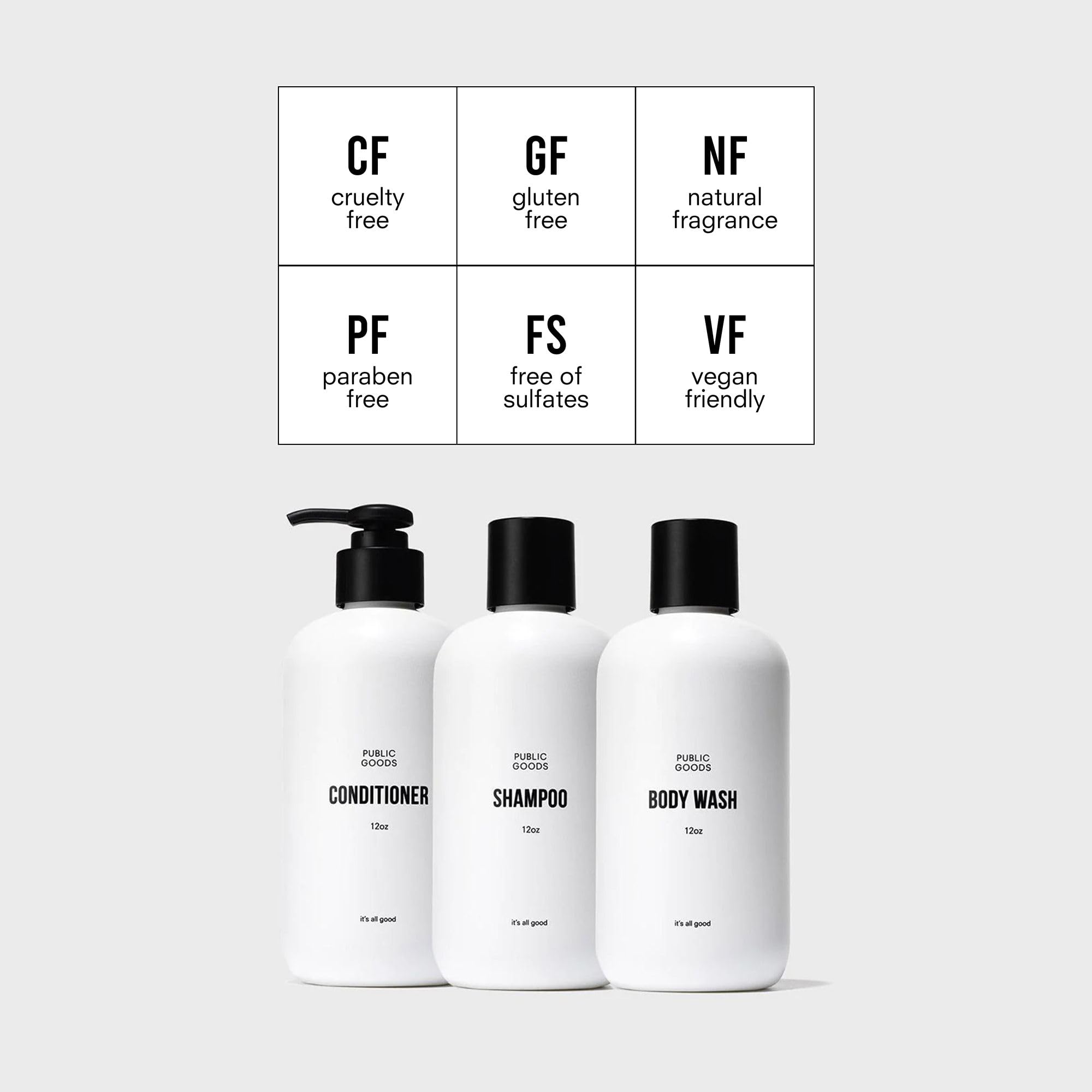 Public Goods conditioner bottle emphasizing deep hydration for smoother hair