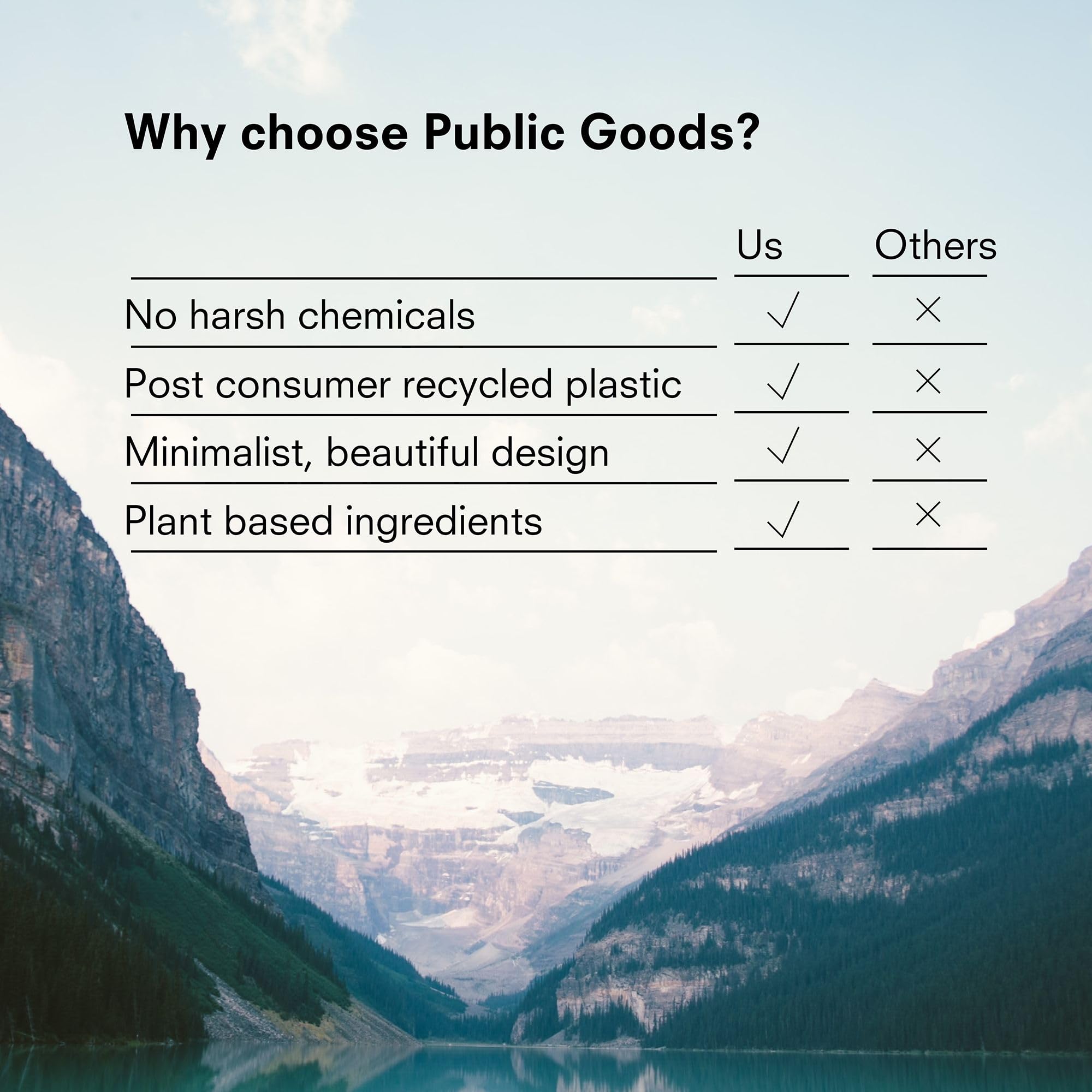 Public Goods cruelty-free badge signals ethical, everyday skincare products
