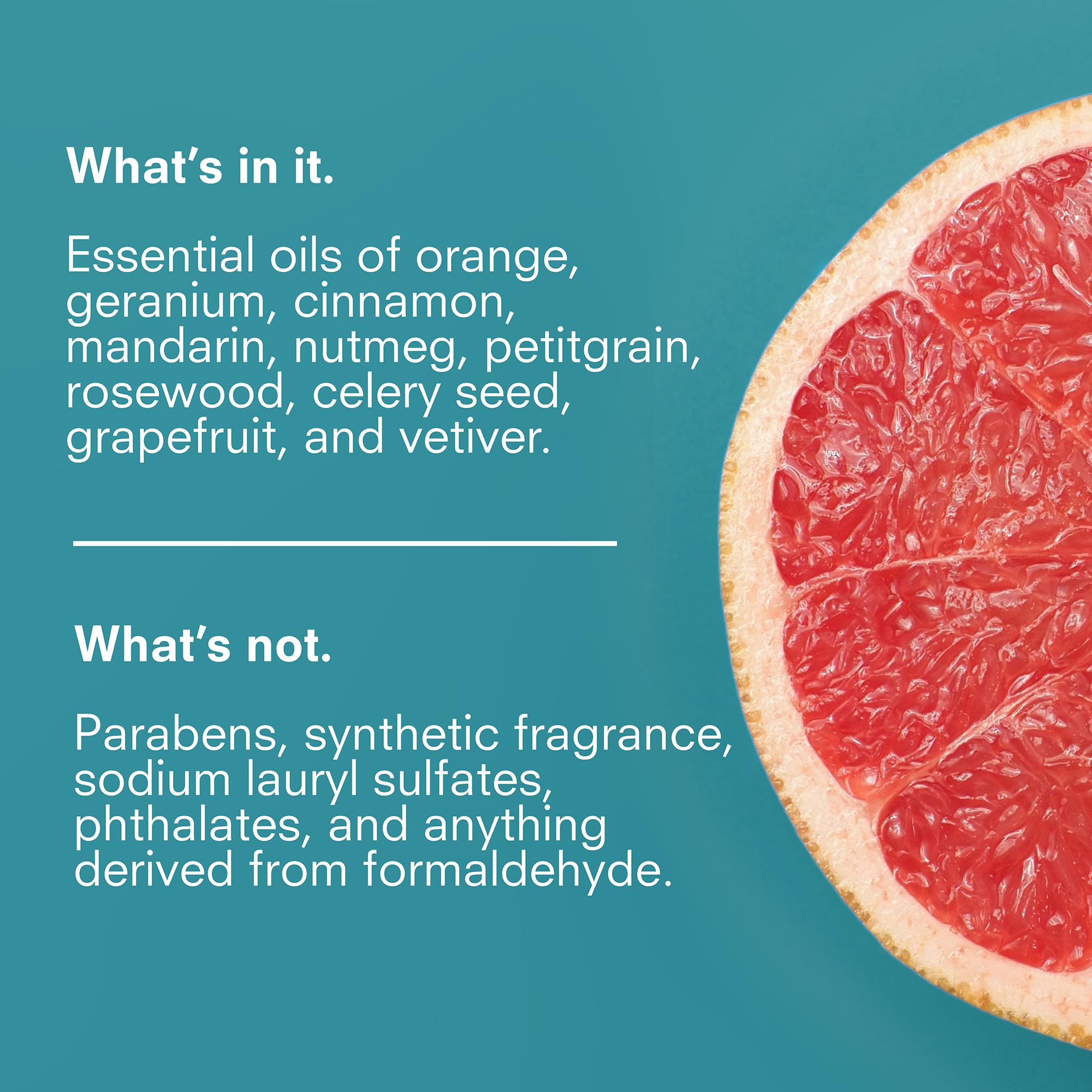 Jabón Public Goods con aroma a toronja y mandarina para una experiencia refrescante.