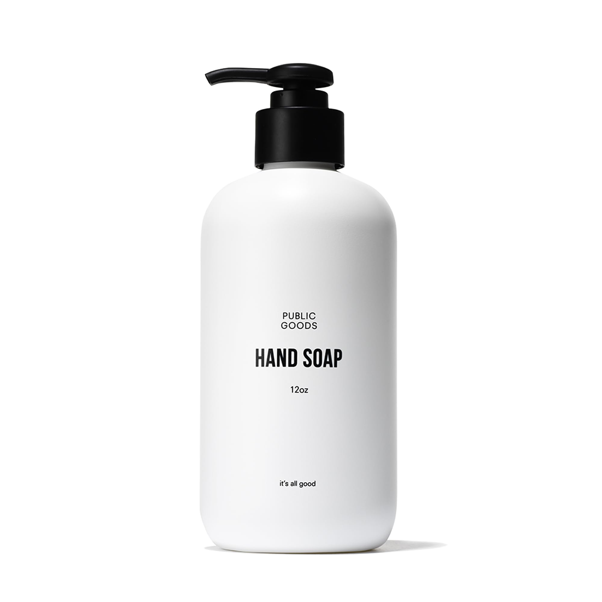 Jabón de manos Public Goods con dispensador, práctico para uso diario en cocina y baño.