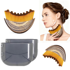 Pukaock 2PCS lymphatic contour face brush boosts circulation to reduce puffiness.