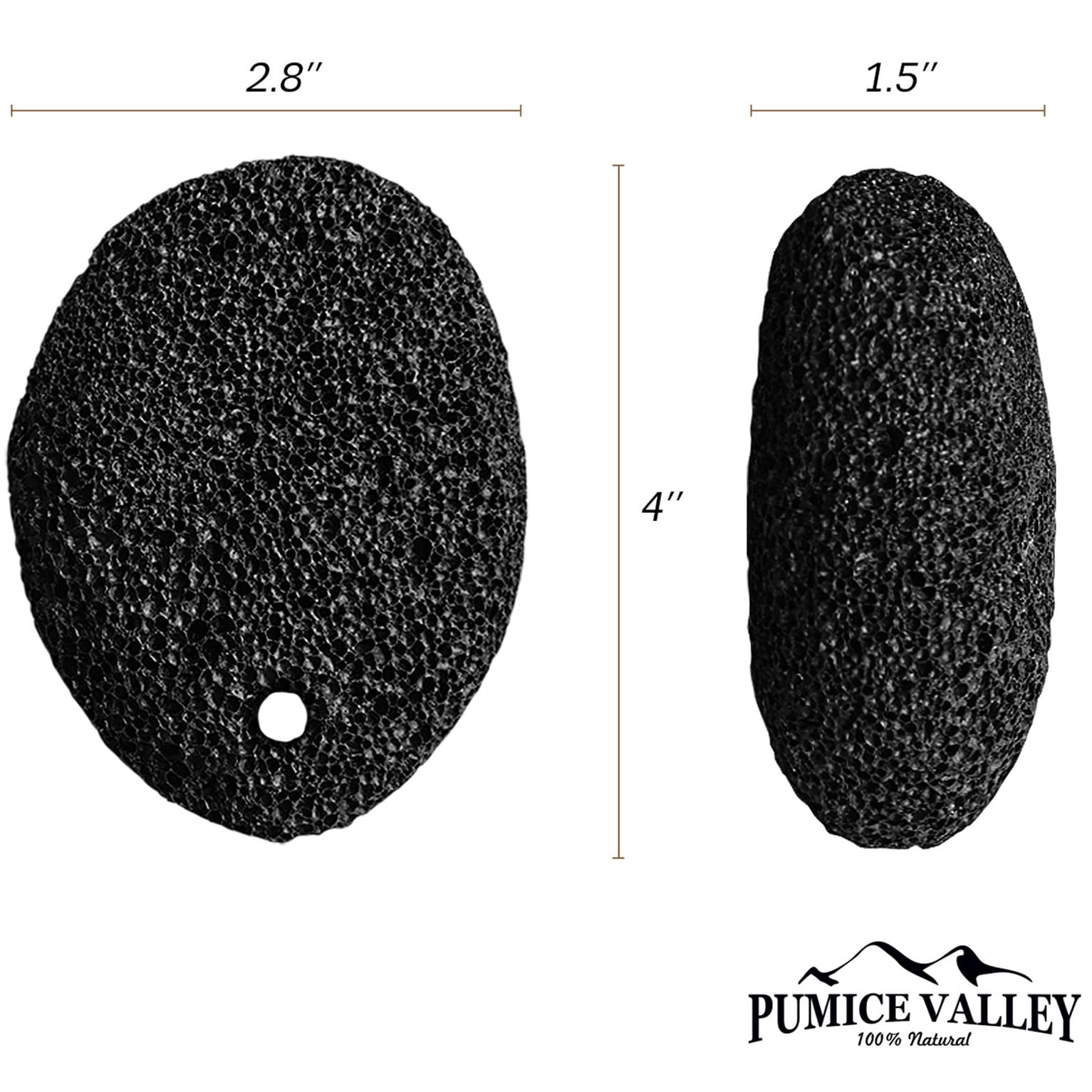 Pumice Valley lava stone with rope handle hanging after wet use