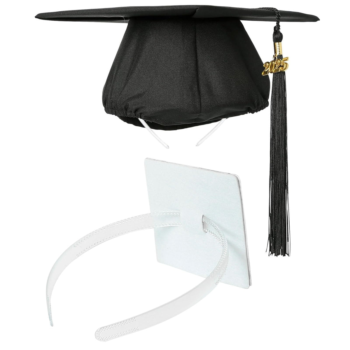 PUNCHMAN Graduation Cap Headband Insert in clear white for secure cap fit.