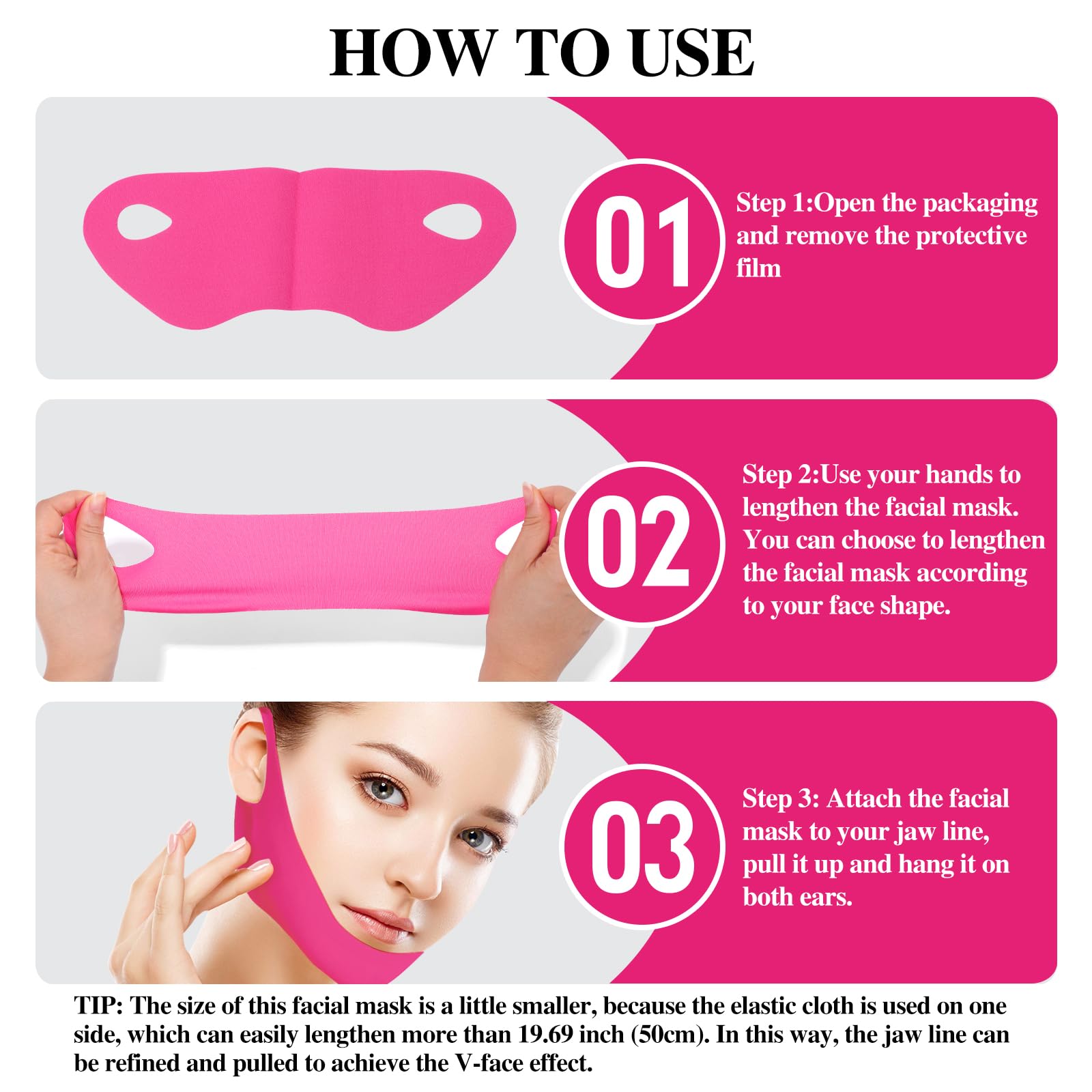punkten Collagen V-Line Mask defines the jawline with a gentle lift
