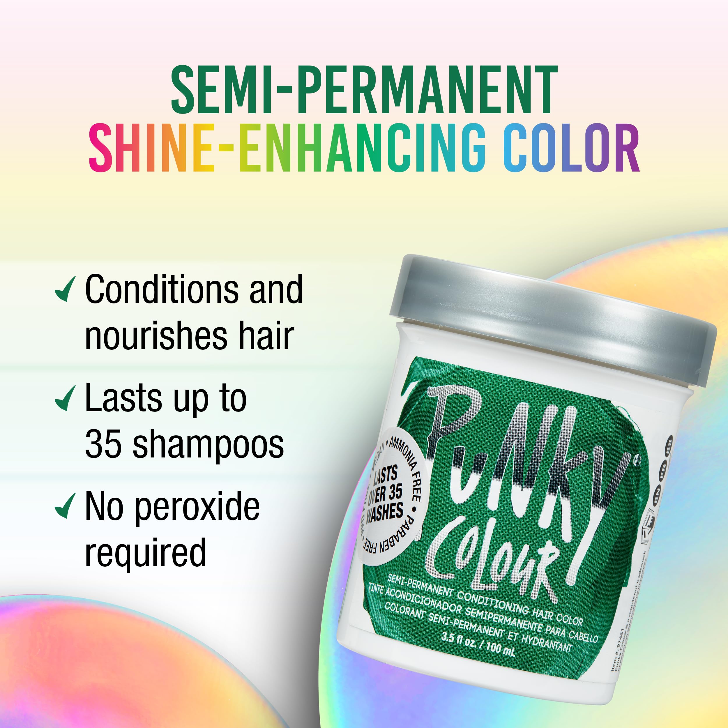 Punky Alpine Green application brush for easy root-to-tip coverage