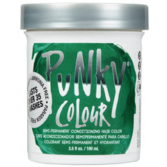 Punky Alpine Green bottle shows vibrant semi-permanent color with conditioning benefits