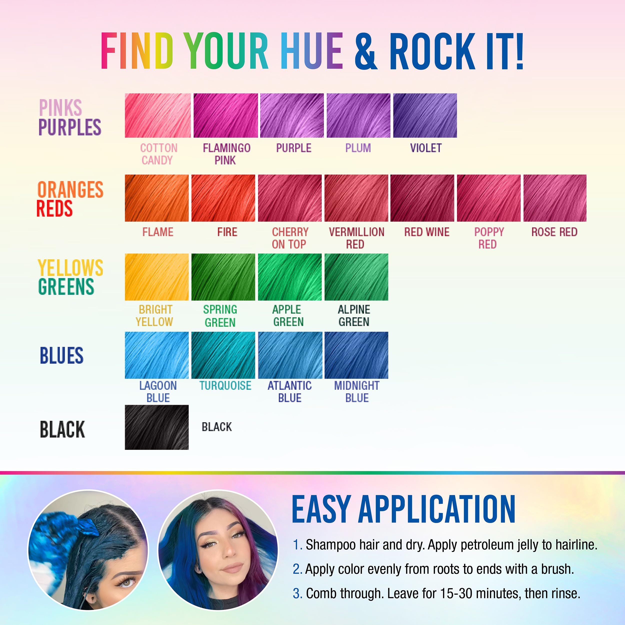 Punky Atlantic Blue final look with silky, healthy looking strands