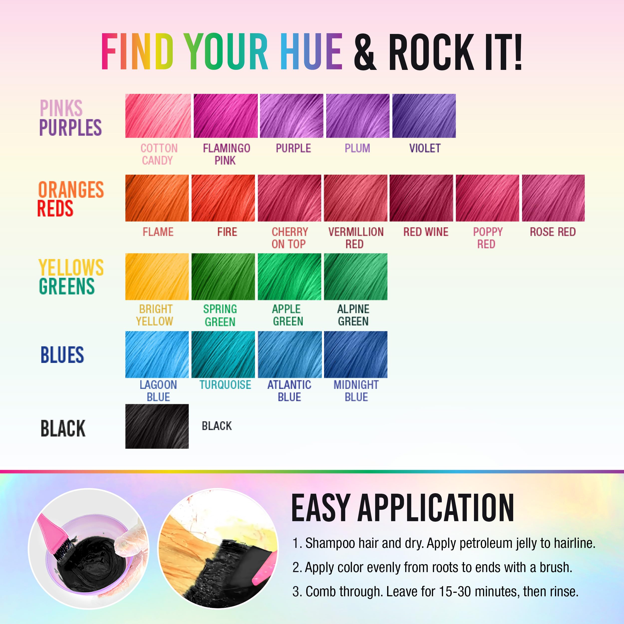 Punky brand logo communicates trusted vegan and cruelty-free color.