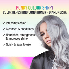 Punky Color 3 en 1 Diamondista: aplicación en cabello mojado para color uniforme