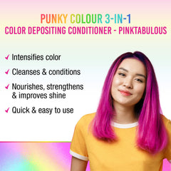 Punky Colour Pinktabulous: aplicación en cabello para color depositante suave