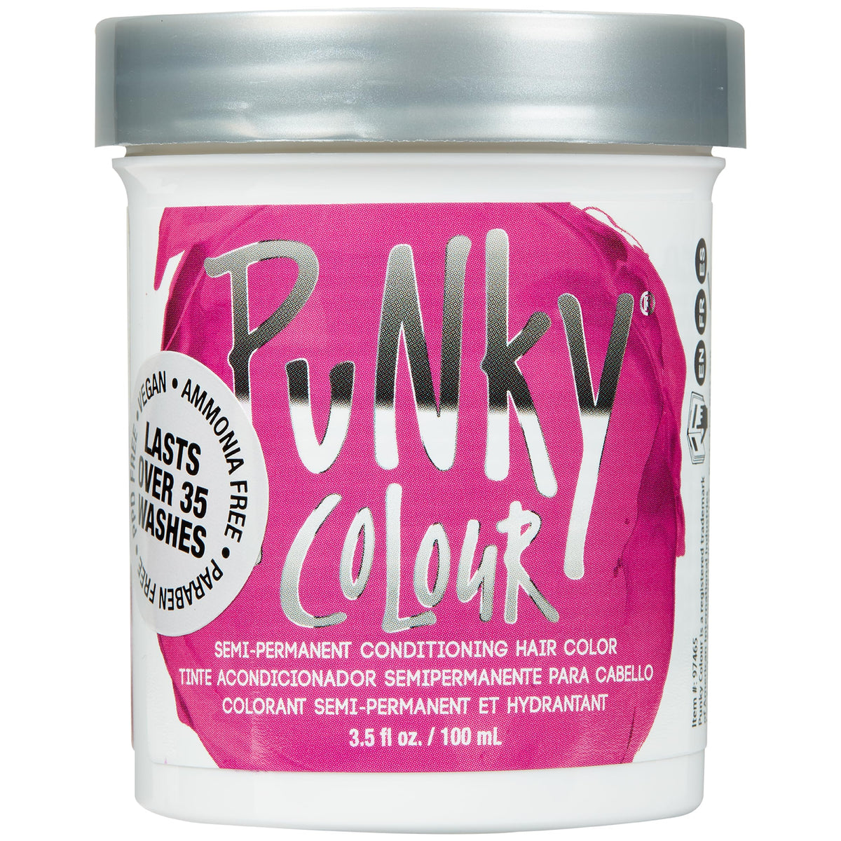 Punky Colour Flamingo Pink bottle shows vibrant at-home color option.