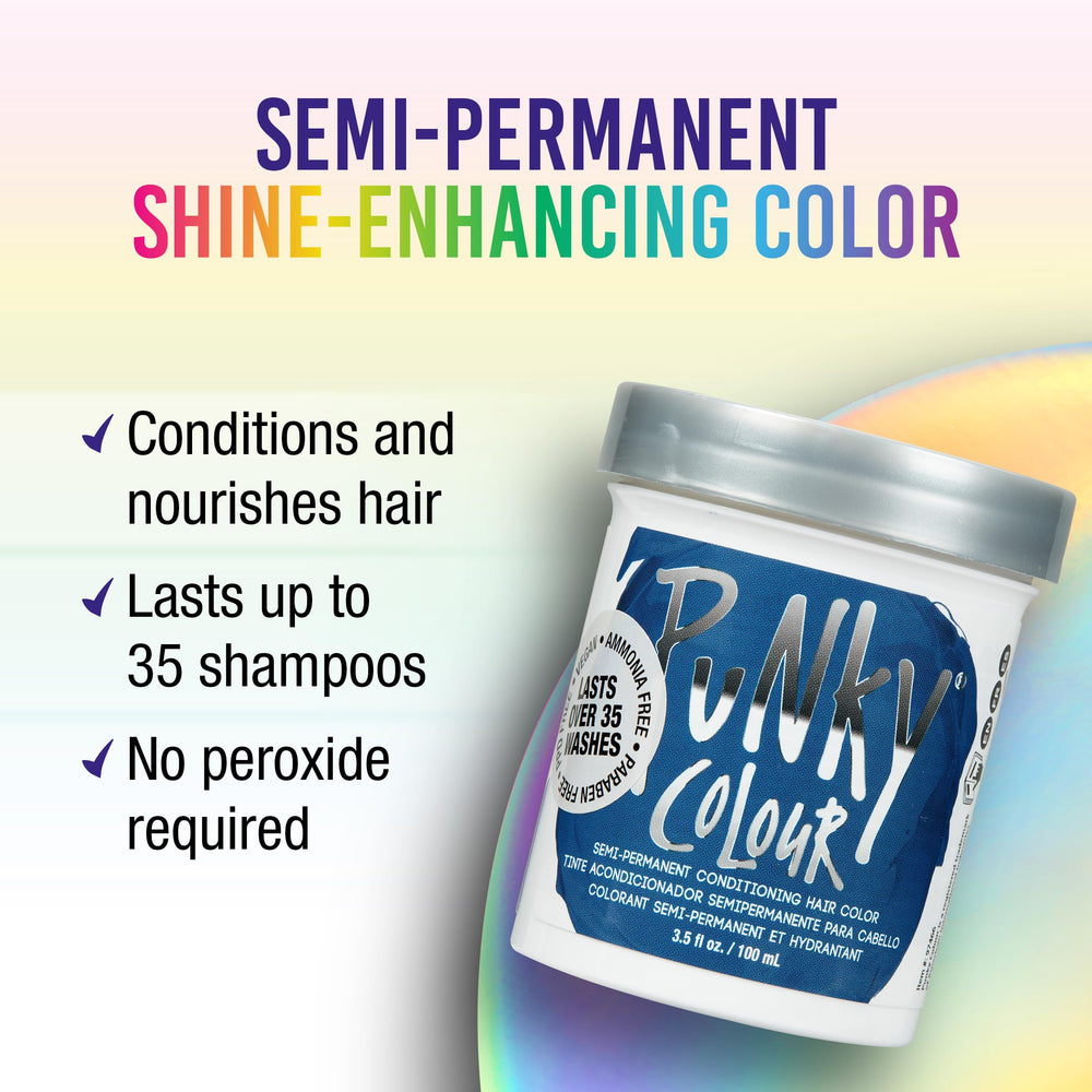 Punky Midnight Blue brush application demonstrates precise tinting and even coverage.
