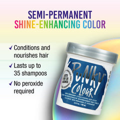 Punky Midnight Blue brush application demonstrates precise tinting and even coverage.