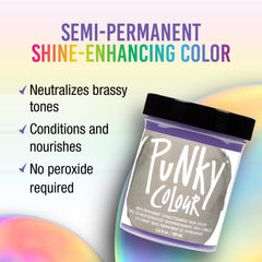 Punky Platinum Blonde Toner bottle pour demonstrates even distribution for salon-like results.