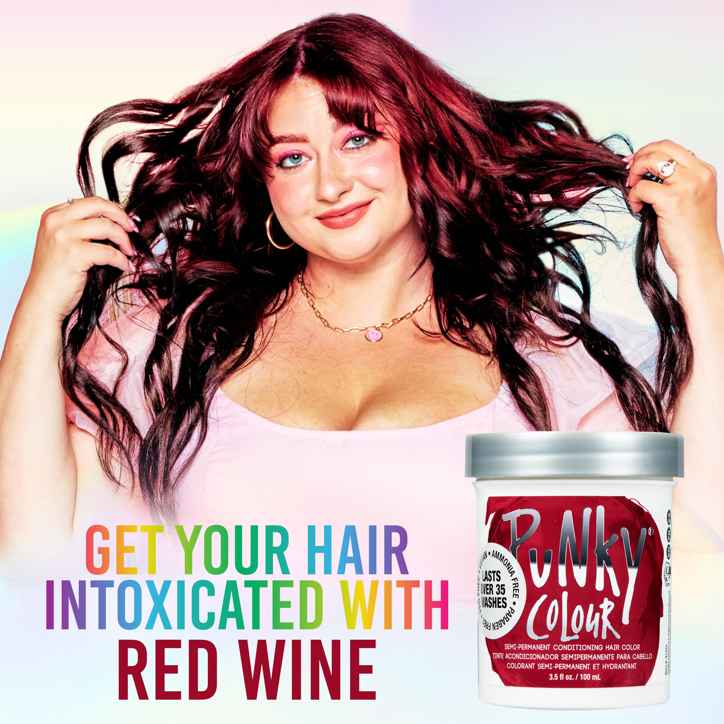 Punky Red Wine application brush in use for even tint.