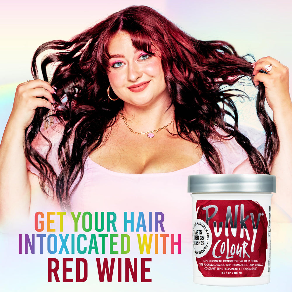 Punky Red Wine application brush in use for even tint.