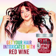 Punky Red Wine application brush in use for even tint.