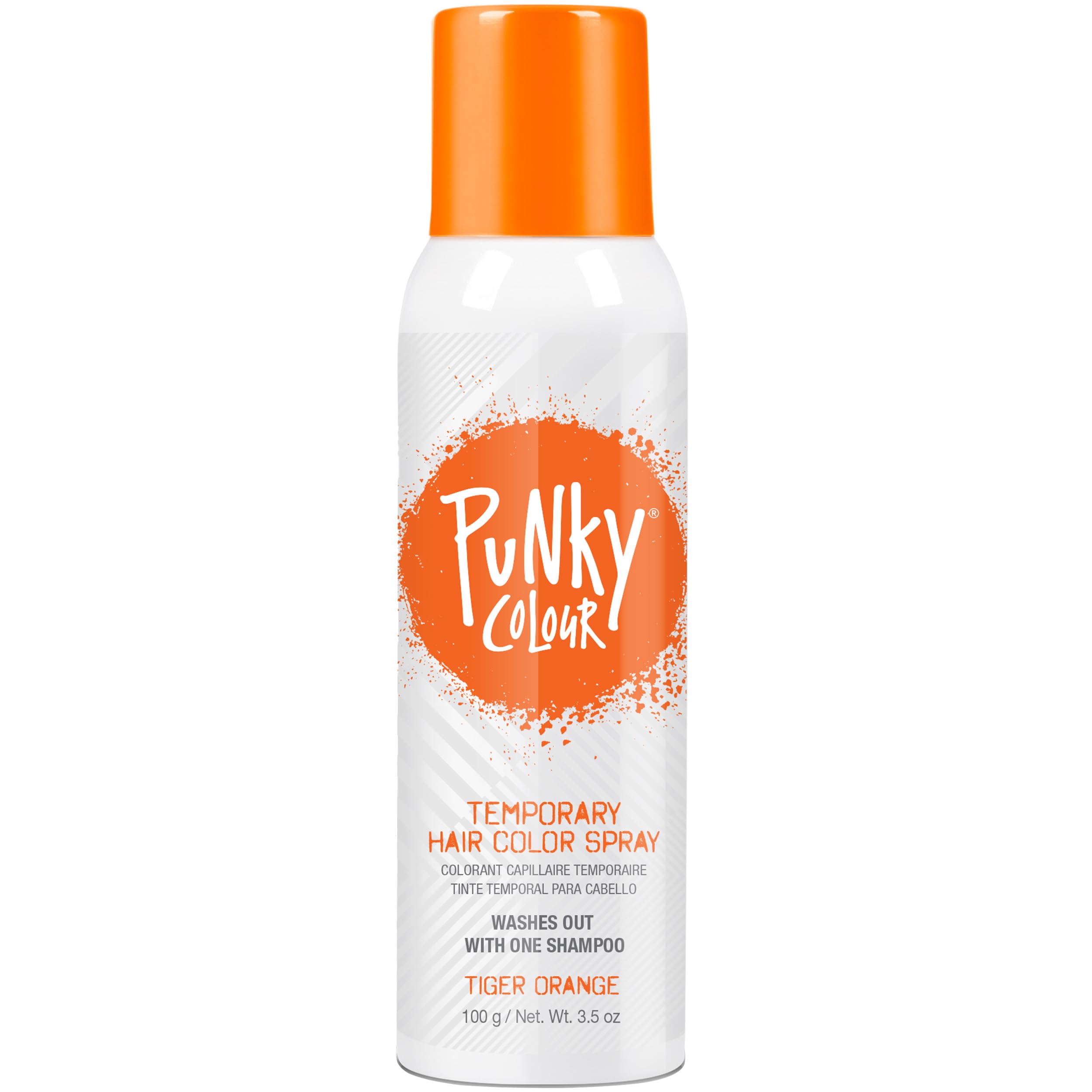 Punky spray color pelo Tigre Naranja: cambio rápido para estilos atrevidos.