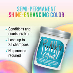Punky Turquoise brush application demonstrates easy, even tint coverage