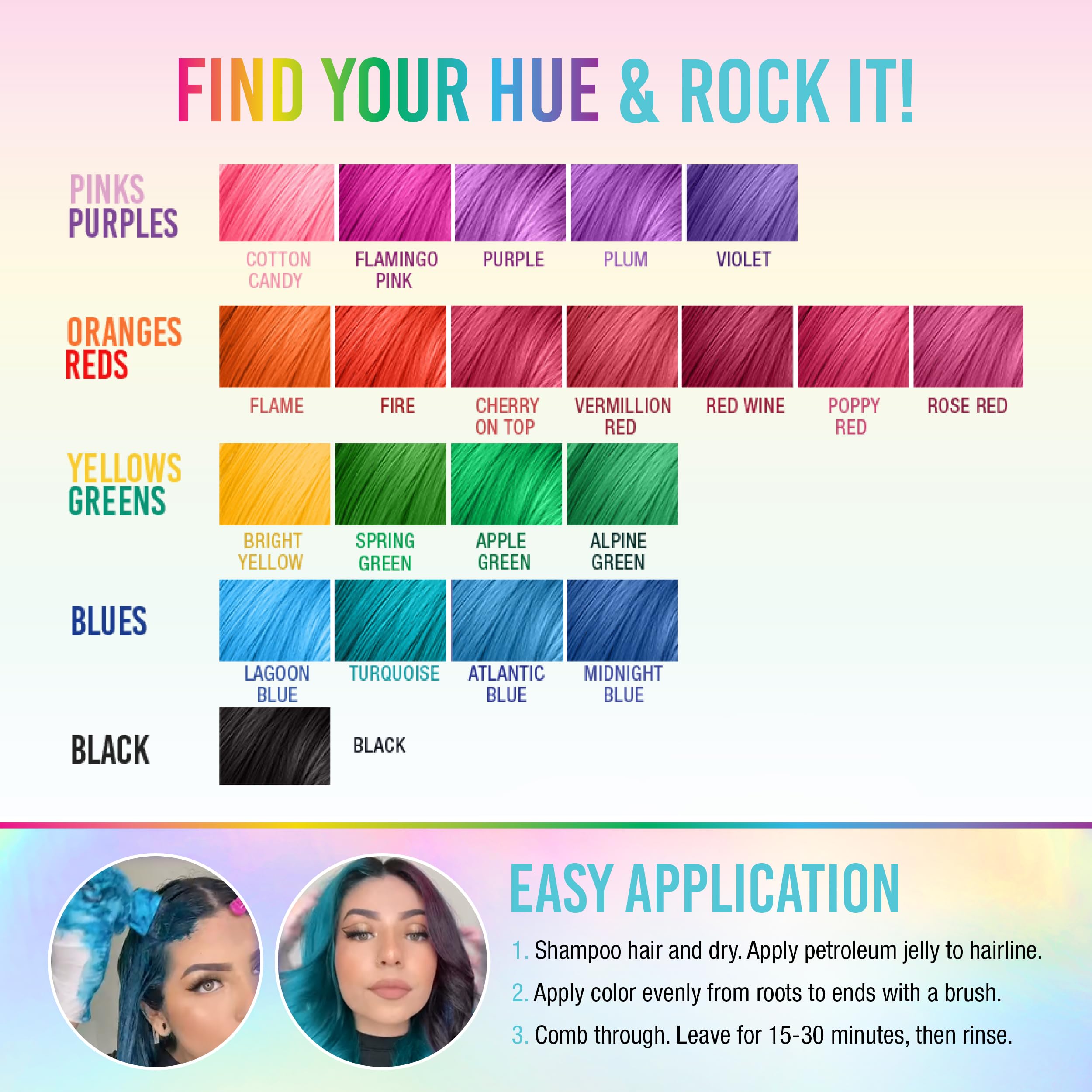 Punky Turquoise finished hair gleams with mermaid vibes and softness