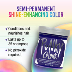 Punky Violet rich pigment provides bold violet shade with fade-ready performance.
