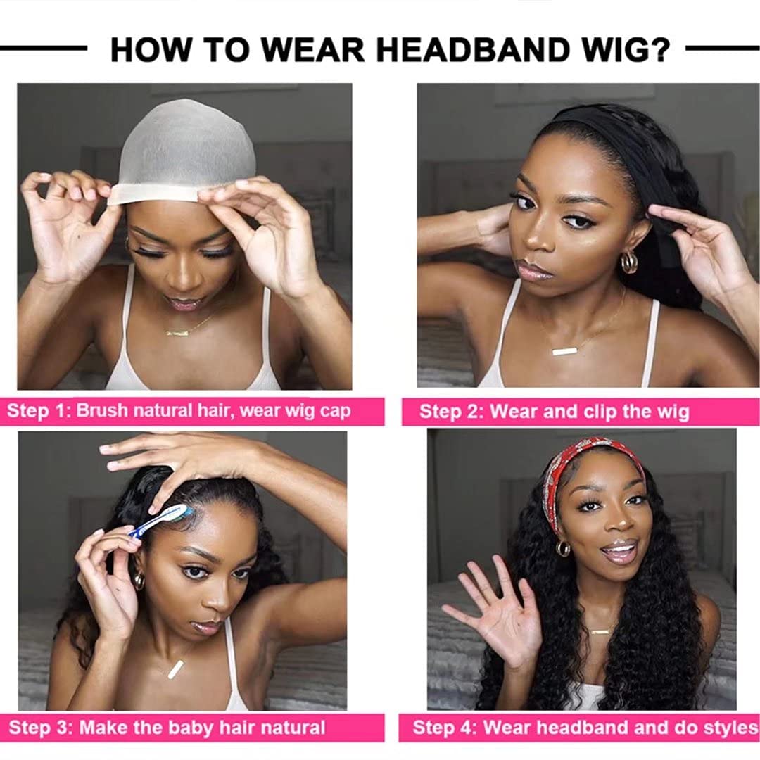 Punmasa headband wig versatile for ponytail or bun styling