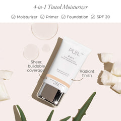 PÜR MINERALS fair ivory swatch on arm for natural-looking coverage and luminosity