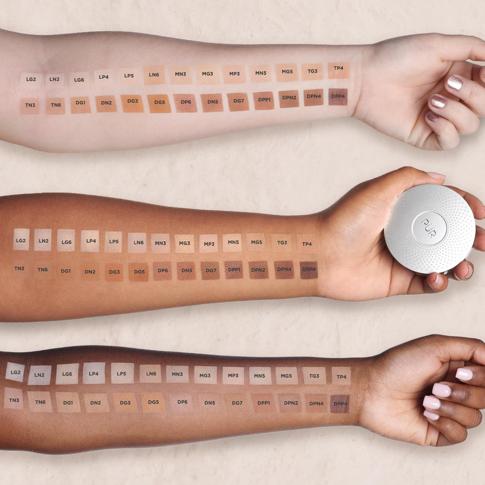PÜR MINERALS PUR Beauty buildable coverage in sixty seconds.