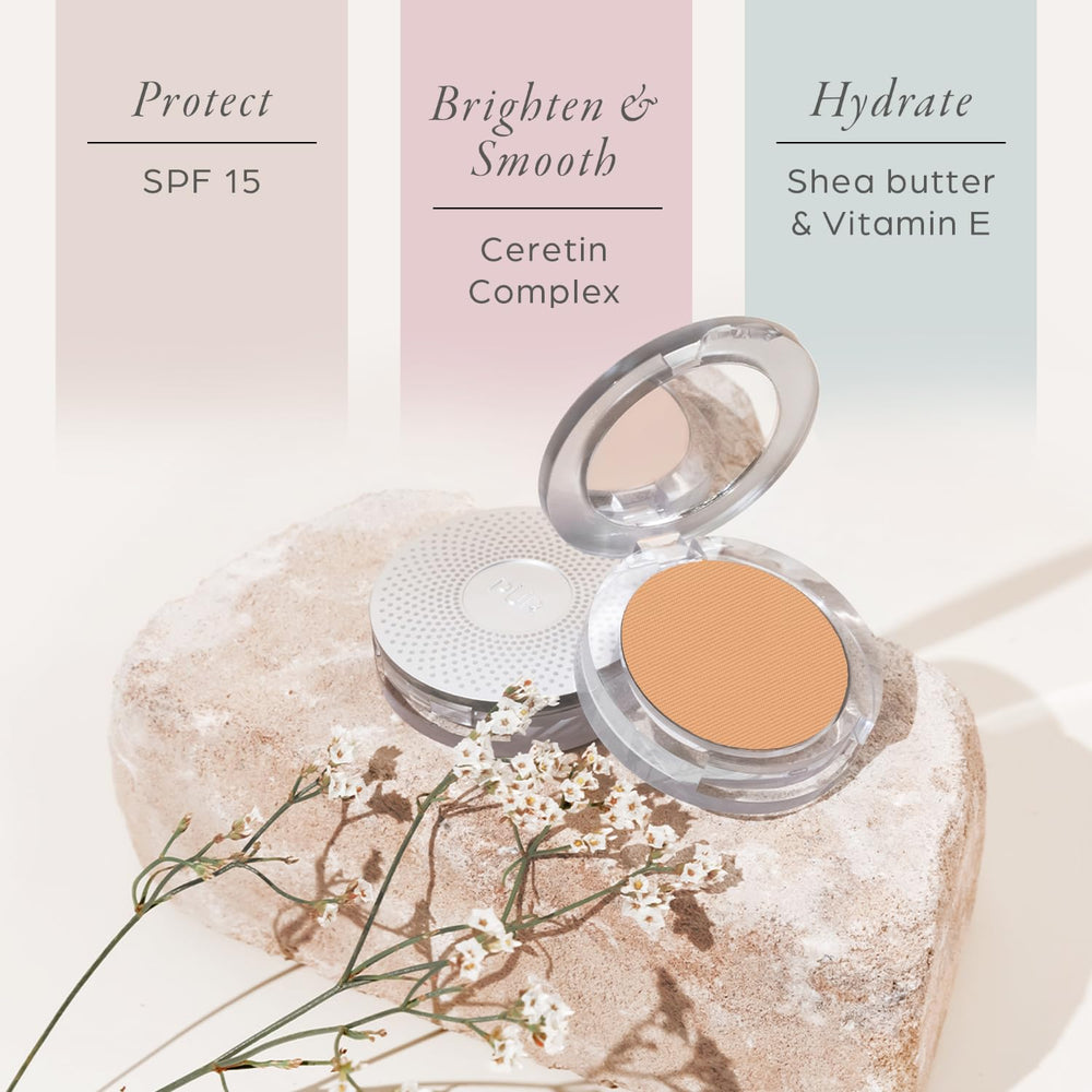 PÜR MINERALS PUR Beauty natural finish swatch on skin.