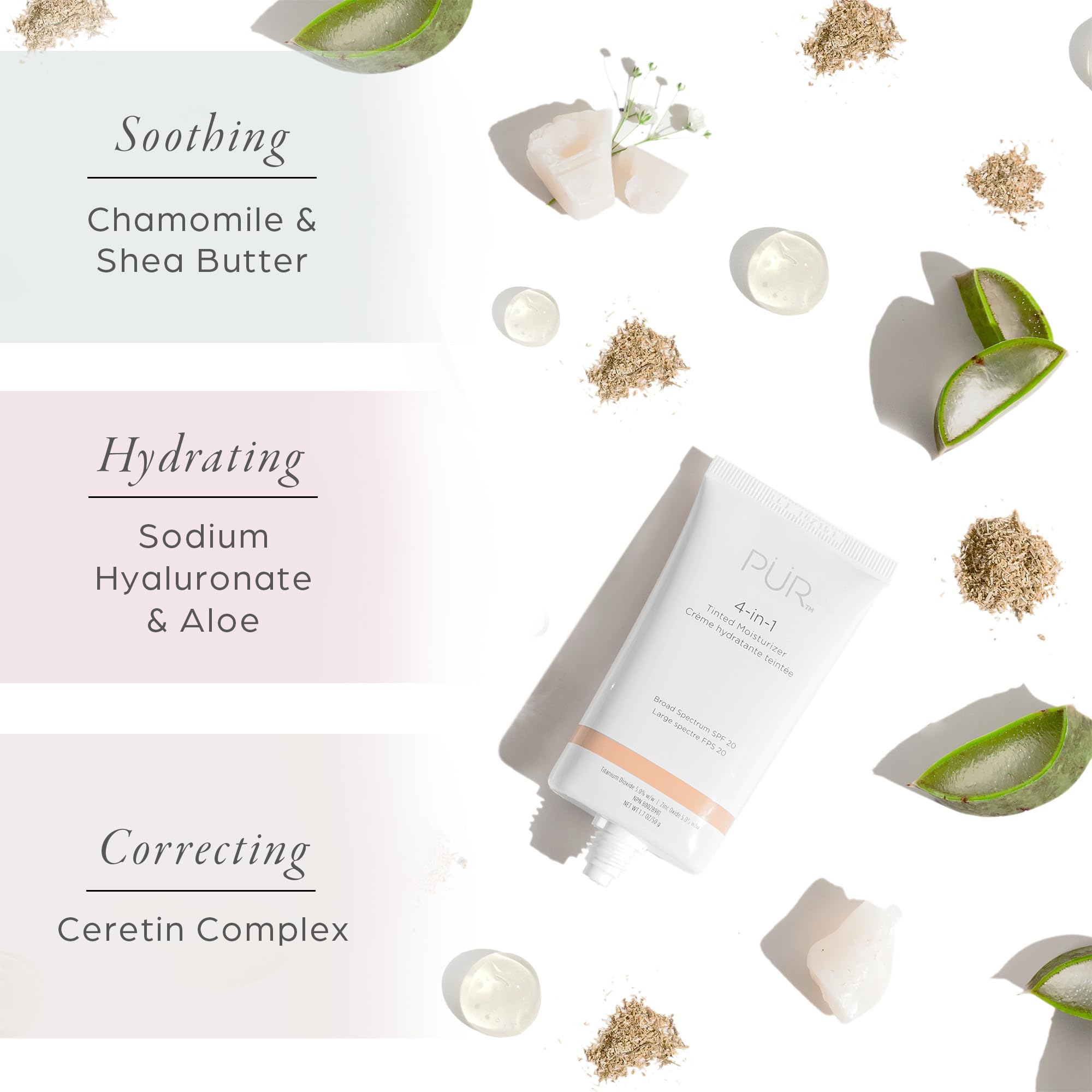 Hands applying PÜR MINERALS tinted moisturizer for an even blend