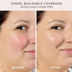 Tint applied with fingers for seamless blending with the skin.